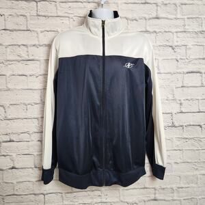 NordicTrack Jacket Mens Size Large Navy White Color Block Full Zip